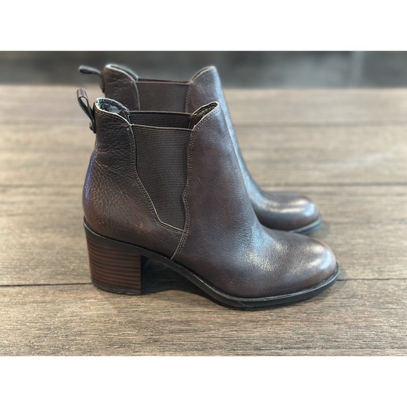 Sam Edelman Women's‎ Justin Ankle Boots, Dark Brown Leather, Women Size 4.5 - Picture 1 of 9
